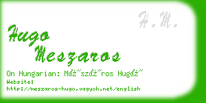 hugo meszaros business card